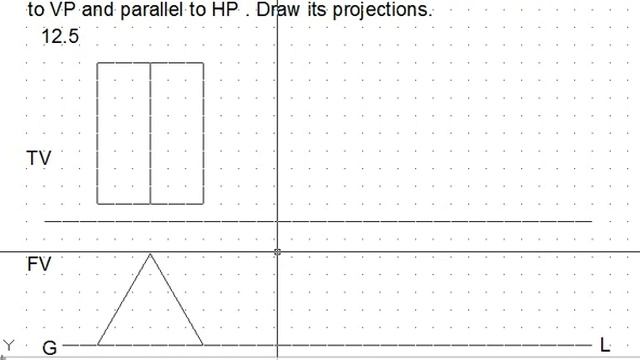 Projections of Solids - prism problem axis inclined to VP смотреть онлайн