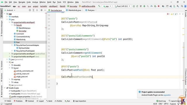 Retrofit2 Android Studio ( 4 ) - Add Post to Server - @Field - @FieldMap - Android Studio Tutoria смотреть онлайн