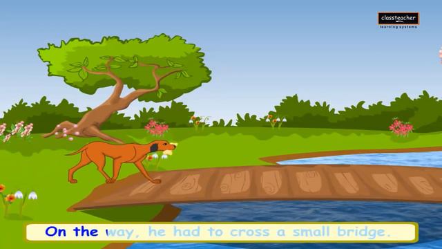 The Greedy Dog | English Nursery Story | Animated Aesop Fable with Lyrics- Classteacher Learning смотреть онлайн