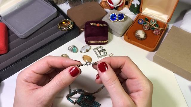 27. Лот антикварных украшений с ибей!  Распаковка посылки с винтажной бижутерией.