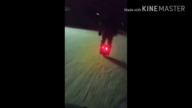 Экстримальные покатушки зимой на моноколесе ! =) смотреть онлайн
