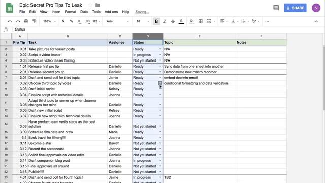 How to create dropdown lists and use conditional formatting in Google Sheets смотреть онлайн