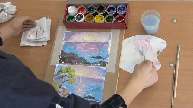 Мастер-класс по живописи "Крымский пейзаж". смотреть онлайн