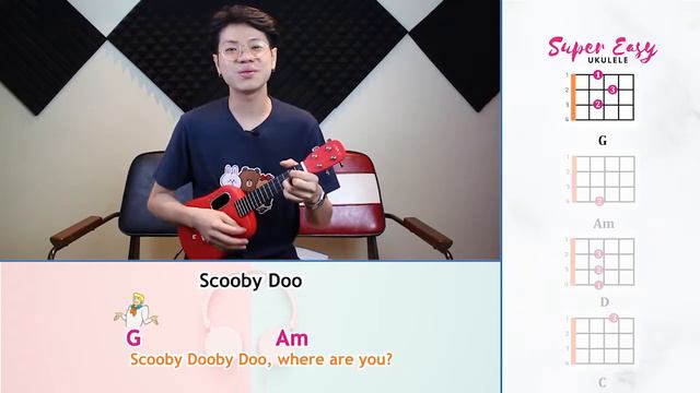 Scooby Doo Theme Song - Scooby Doo (Super Easy Ukulele 超简单乌克丽丽 EP. 13) смотреть онлайн