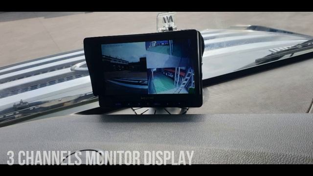 3 Channel Commercial Vehicle Dash Cam, Mach Truck 3800-3CH, HD Monitor Out, Left / Right Trigger