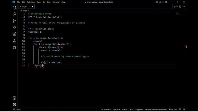 #25 Python Program for Beginners | Find Frequency of each element in the Array смотреть онлайн