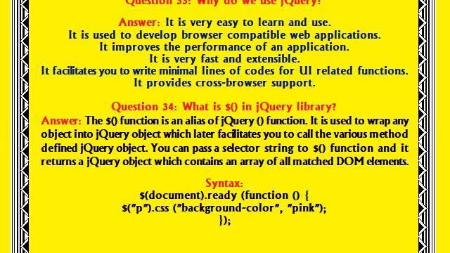 jQuery Interview Questions & Answers смотреть онлайн