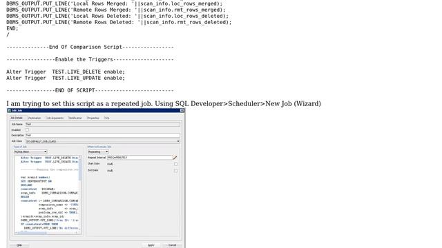 Databases: Run a script as a sheduled job using sql developer scheduler GUI смотреть онлайн