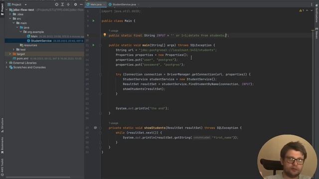 10. Що таке SQL Injection та чи вміє з ним боротися JDBC? Приклад Хакерської атаки. смотреть онлайн