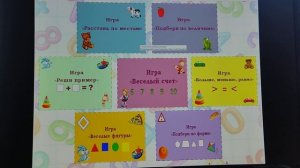 Интерактивный плакат по развитию математических представлений  у детей 5- 7 лет
