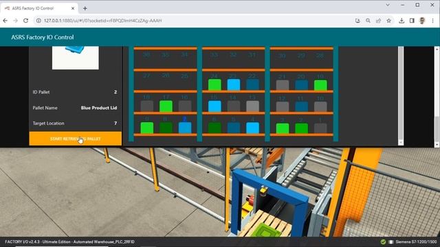 Factory IO: Automated Warehouse Part 3, PLC S7, Node-Red, PostgreSQL connection смотреть онлайн
