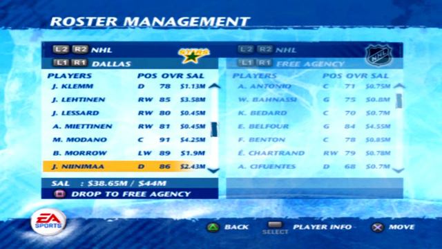 NHL 07 Dallas Stars Overall Player Ratings смотреть онлайн