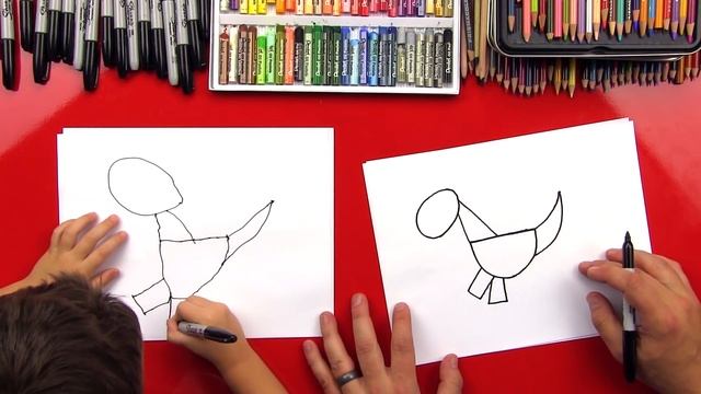 How To Draw A Dinosaur With Shapes смотреть онлайн