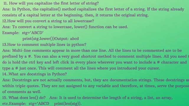 Best python interview question & answers. смотреть онлайн