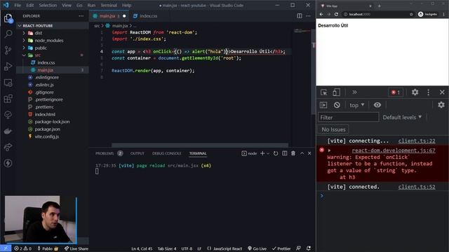La SINTAXIS de JSX y sus ETIQUETAS ? PROPS y CHILDREN ? Curso de React desde cero #5 смотреть онлайн