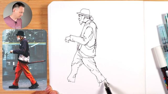 Trying a FOUNTAIN PEN to sketch people! (TWSBI ECO) смотреть онлайн