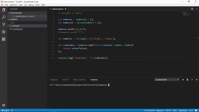 Colecciones - Arreglos y tuplas | Variables y tipos | Programando en TypeScript смотреть онлайн