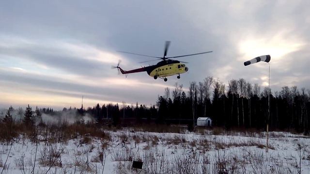 Посадка вертолёта Ми-8Т UTair смотреть онлайн