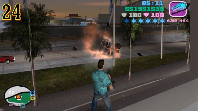 Отстрел копов из минигана за 10 минут в игре GTA Vice City смотреть онлайн