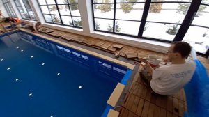 Укладка бортового камня на борт бассейна. Как монтировать камень на борт бассейна