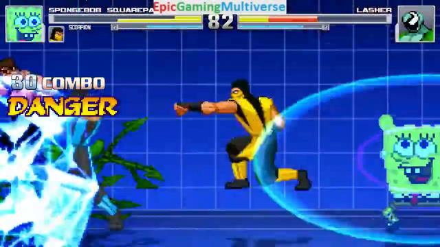 Mortal Kombat Characters And SpongeBob SquarePants VS Lasher In A MUGEN Match / Battle / Fight смотреть онлайн