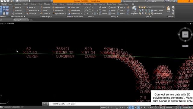 12-Connect Survey Points with 2D polyline смотреть онлайн