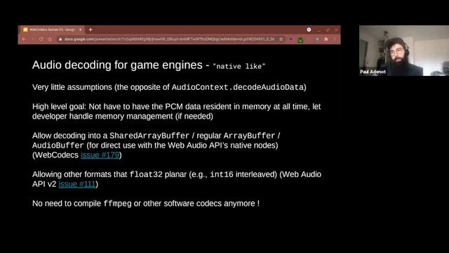 WebCodecs - presentation by C. Cunningham, B. Aboba, and P. Adenot смотреть онлайн