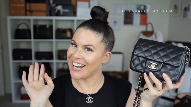 CHANEL MINI FLAP BAG REVIEW + WHATS IN MY BAG?!| Jerusha Couture смотреть онлайн