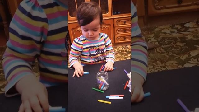 Игры с трубочками /палочками/ цветными для самых маленьких. Игры своими руками смотреть онлайн