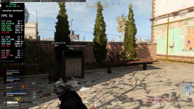 Call of Duty : Warzone Low 2K - GTX 1650 4GB - Ryzen 7 1700 - 1440p - benchmark смотреть онлайн