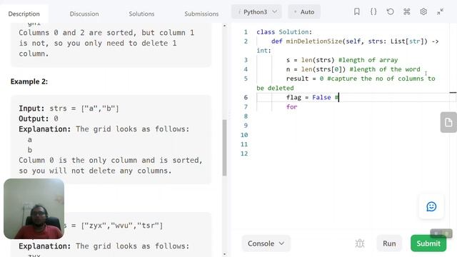 delete columns to make sorted | LeetCode | Python смотреть онлайн