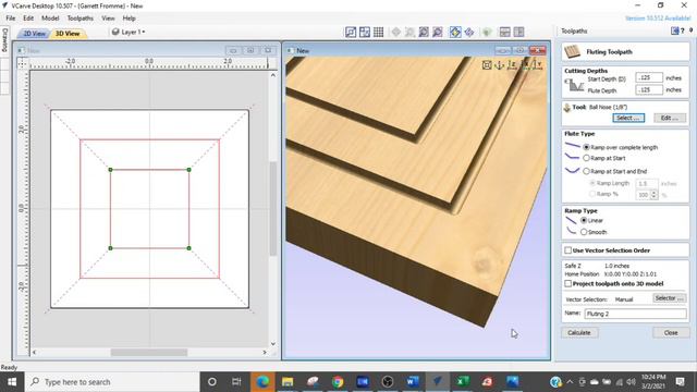Flutes - How To Do Fluting / Flutes Toolpath, Vectric Vcarve & Aspire