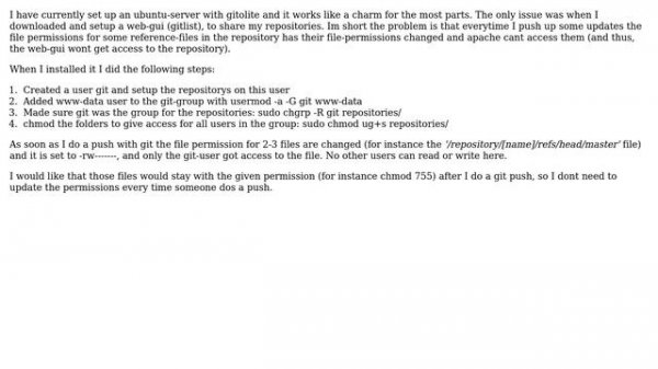 Ubuntu: Permission to referance file in git changed on push