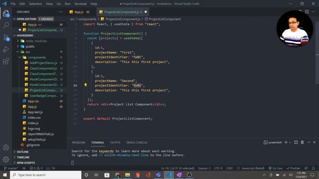 07 React Hook Tutorial - working with array in useState смотреть онлайн
