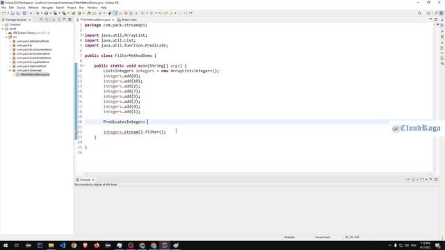 Java 8 - Tutorial - 03. Filter method with Stream Interface |#cloudraga #Java8_by_CloudRaga смотреть онлайн