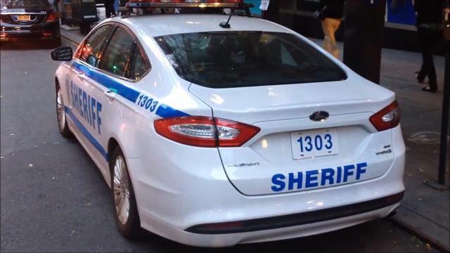 New York City Sheriffs New Ford Fusion Police Car In Manhattan смотреть онлайн