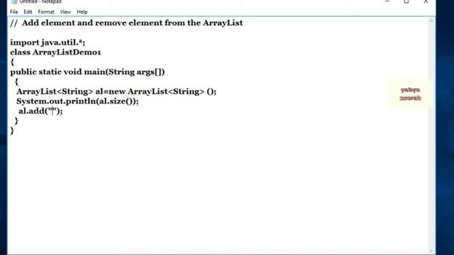 Add and Remove element from an ArrayList in java смотреть онлайн