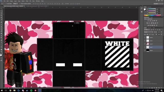 Roblox Off White hoodie timelapse смотреть онлайн