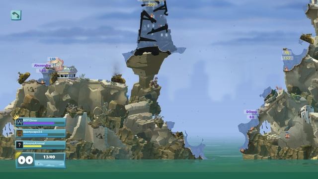 Worms W.M.D. Lets Play 4 (Fox Tunnels) Armageddon Does Nothing смотреть онлайн