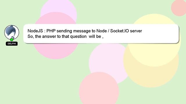 NodeJS : PHP sending message to Node / Socket.IO server смотреть онлайн