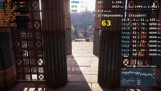 (лицензия) Assassin's Creed Odyssey(1.4.0): i7 3770K@4600Мгц при 1.240v + GTX 1080 ti смотреть онлайн