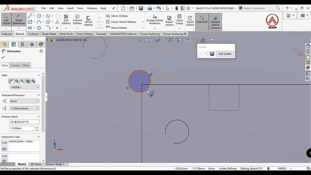 SOLIDWORKS MOLD DESIGN - Complete Mold design - Elbow 3/4 смотреть онлайн