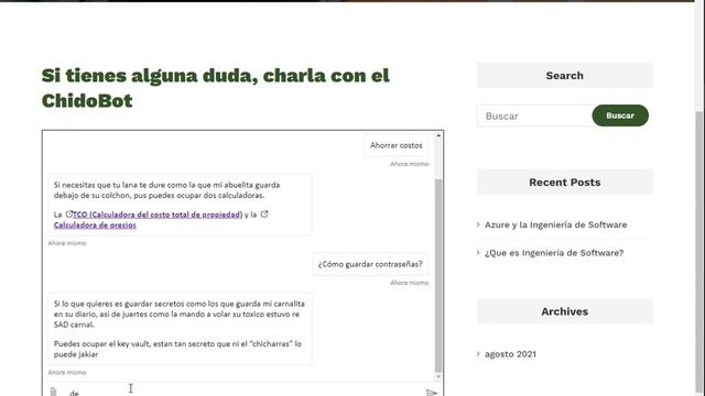Bot creado en Microsoft Azure y montado en Wordpress смотреть онлайн