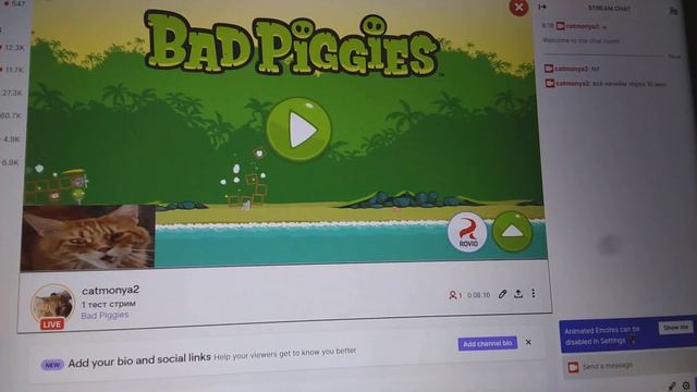 сейчас будет идти стрим по bad piggies на моём твиче (ссылка в описании) смотреть онлайн