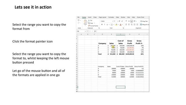 How to use Format Painter in Excel смотреть онлайн