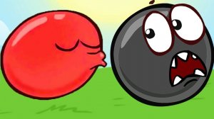 Новый КРАСНЫЙ ШАРИК против черного квадрата и злого шара, мультик игра Детский летсплей #62