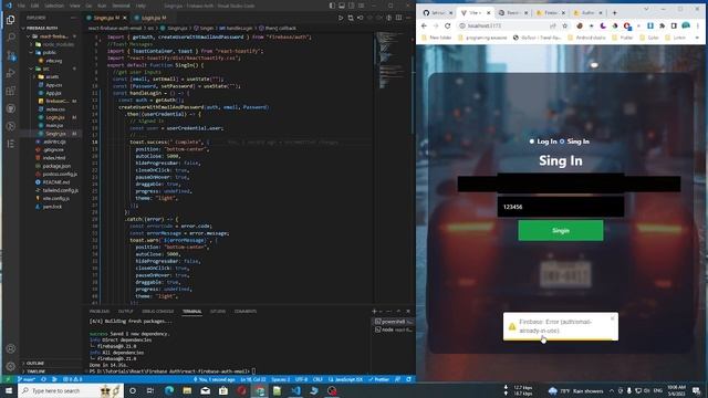 React with Firebase Email Password Authentication (Login /SingUp/Password Change ) смотреть онлайн
