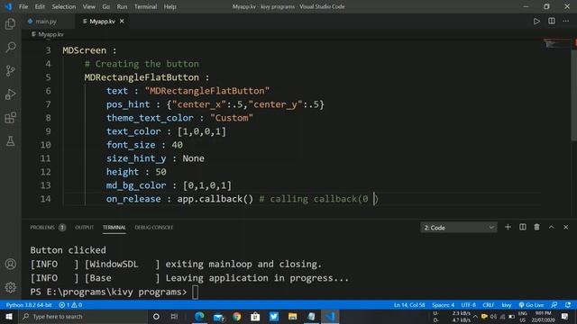 Creating Rectangle Flat Button using KIVYMD || MDRectangleFlatButton class || Mobile App Developmen смотреть онлайн