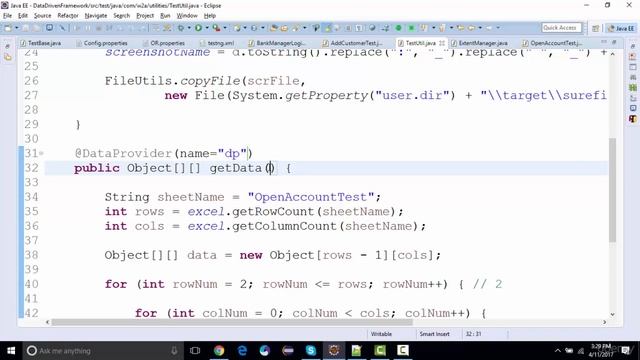 Selenium Automation | Data Driven Framework | 14 Creating a common DataProvider смотреть онлайн