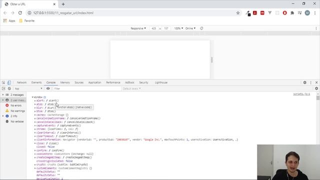 Obter a URL atual com JavaScript смотреть онлайн